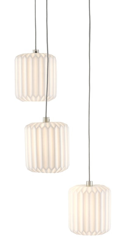 Currey & Company Dove 3 Light Multi Drop Pendant