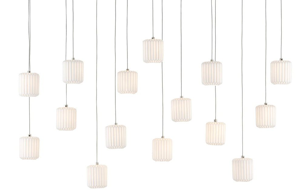 Currey and Company - Dove Rectangular 15-Light Multi-Drop Pendant