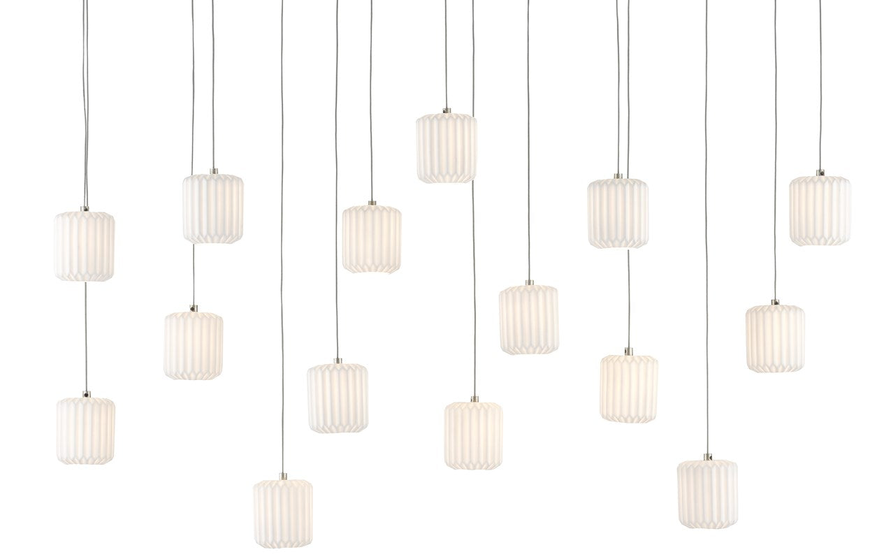 Currey and Company - Dove Rectangular 15-Light Multi-Drop Pendant