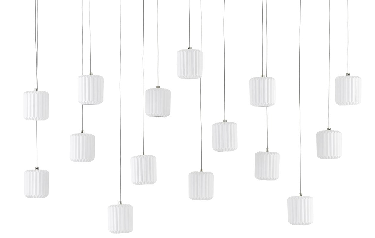 Currey and Company - Dove Rectangular 15-Light Multi-Drop Pendant