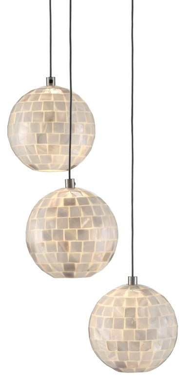 Currey & Company Finhorn 3 Light Multi Drop Pendant