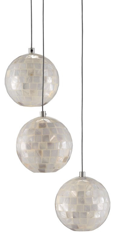 Currey & Company Finhorn 3 Light Multi Drop Pendant