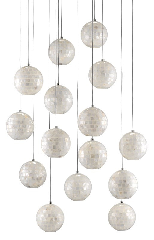 Currey and Company - Finhorn Round 15-Light Multi-Drop Pendant