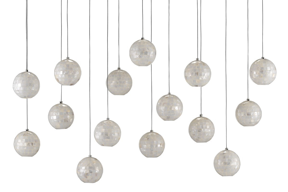 Currey and Company - Finhorn Rectangular 15-Light Multi-Drop Pendant