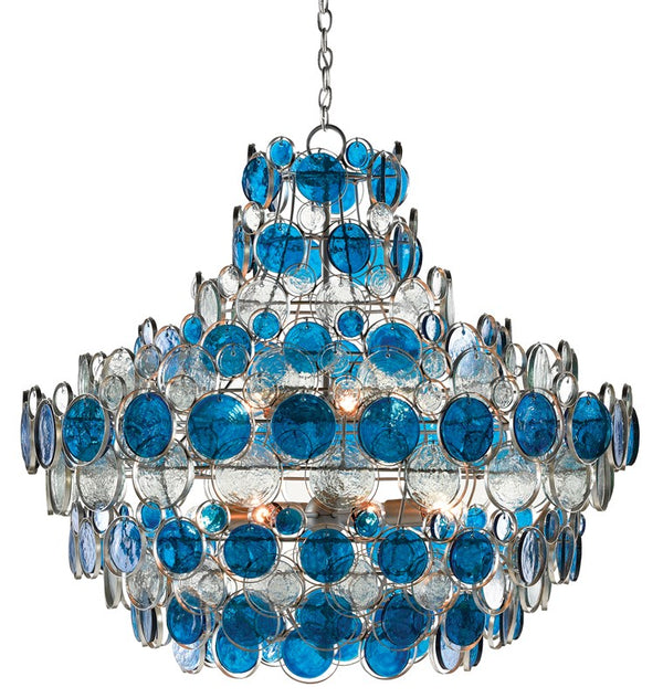 Galahad Blue Chandelier by Currey and Company