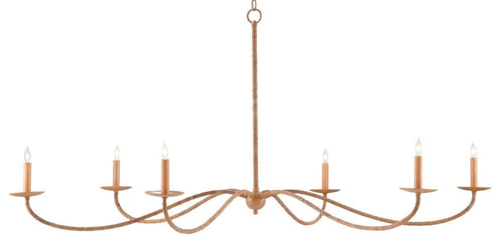 Currey and Company - Saxon Rattan Chandelier