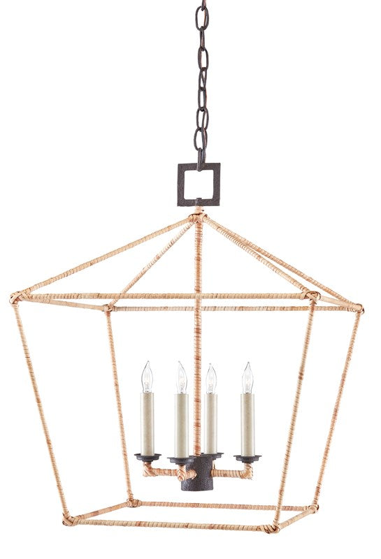Currey And Company Denison Rattan Medium Lantern