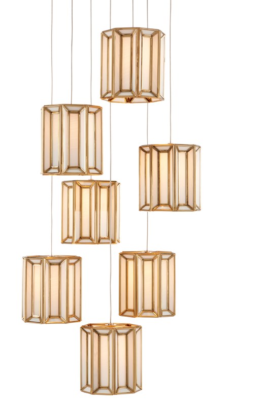 Currey And Company Daze 7 Light Multi Drop Pendant
