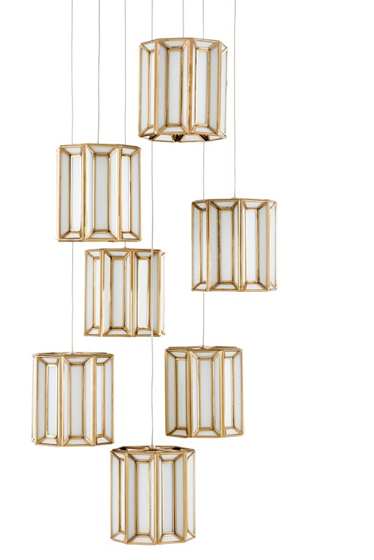 Currey And Company Daze 7 Light Multi Drop Pendant