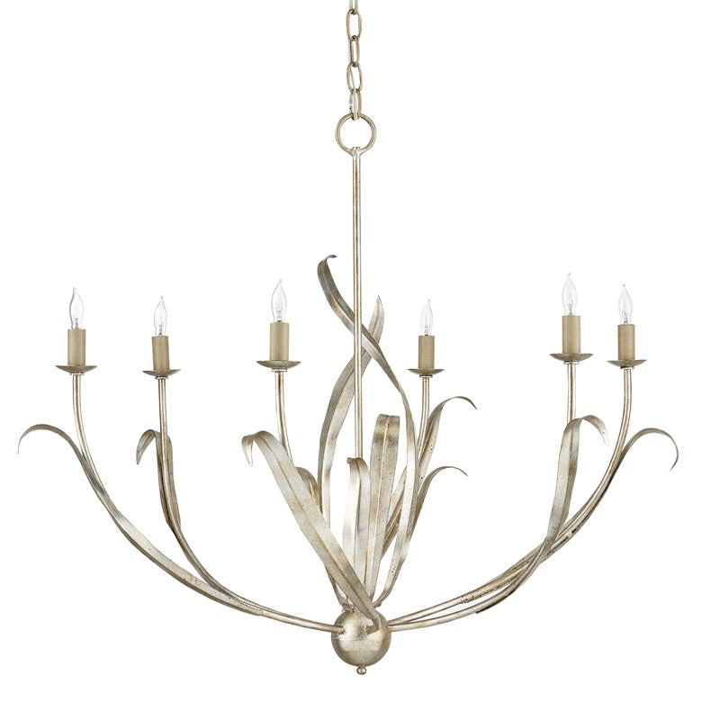 Currey And Company Menefee Silver Chandelier