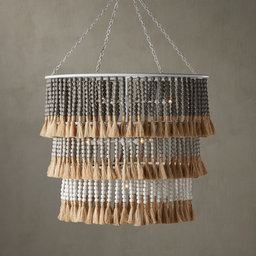 Jamie Beckwith For  Currey And Company St. Barts Taupe Chandelier