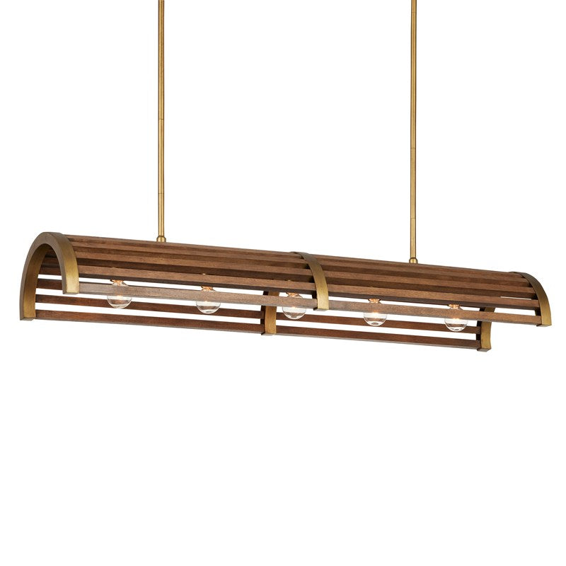 Currey And Company Woodbine Rectangular Chandelier