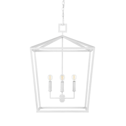 Currey And Company Denison White Grande Chandelier
