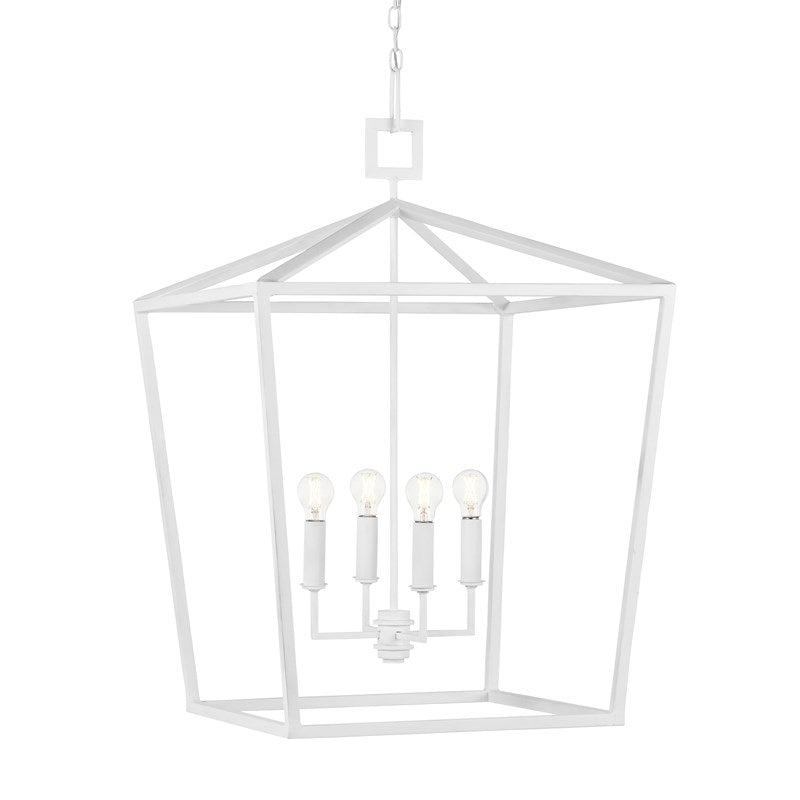 Currey And Company Denison White Grande Chandelier