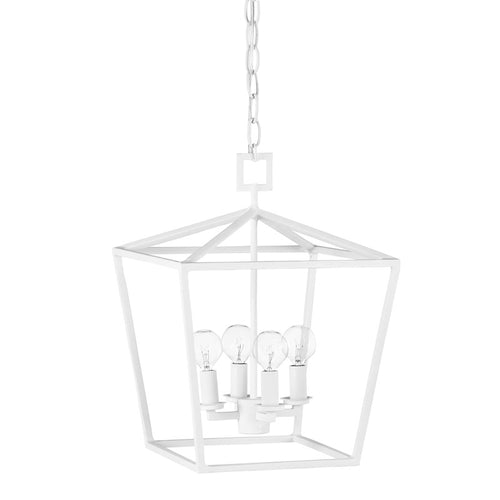 Currey And Company Denison White Small Chandelier