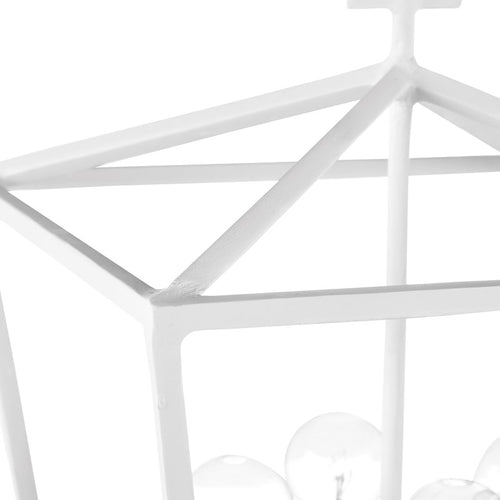 Currey And Company Denison White Small Chandelier