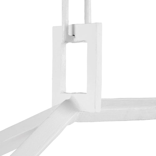 Currey And Company Denison White Rectangular Chandelier