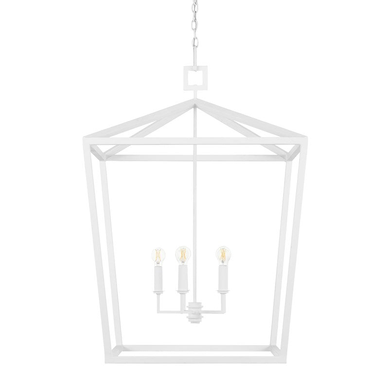 Currey And Company Denison White Large Chandelier