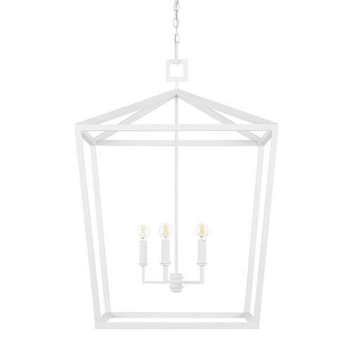Currey And Company Denison White Large Chandelier