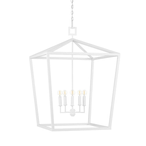 Currey And Company Denison White Large Chandelier