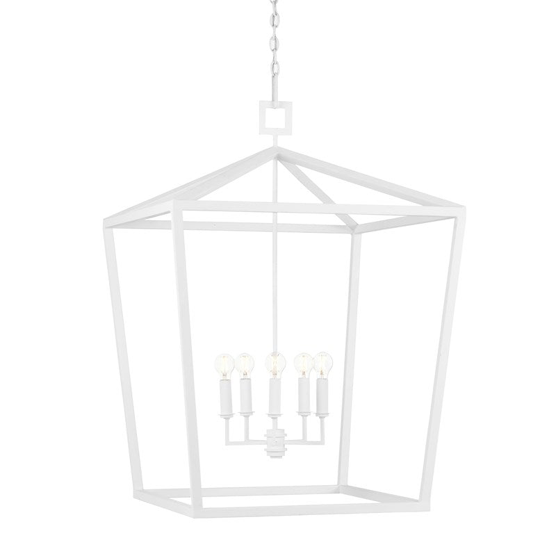 Currey And Company Denison White Large Chandelier