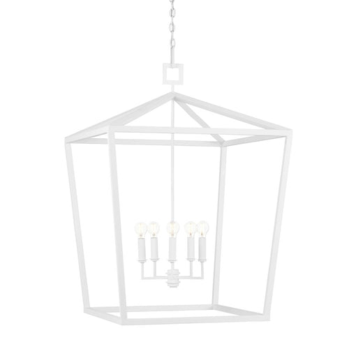 Currey And Company Denison White Large Chandelier