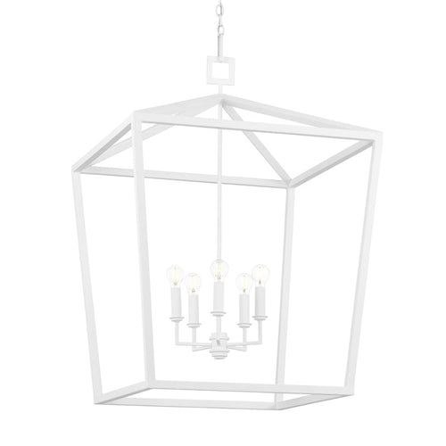 Currey And Company Denison White Large Chandelier
