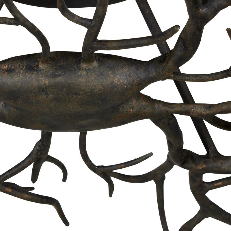 Currey And Company Rainforest Bronze Semi Flush