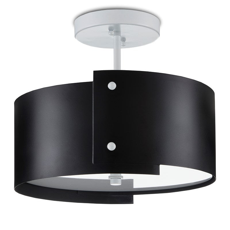 Currey And Company Ritsu Black Semi Flush