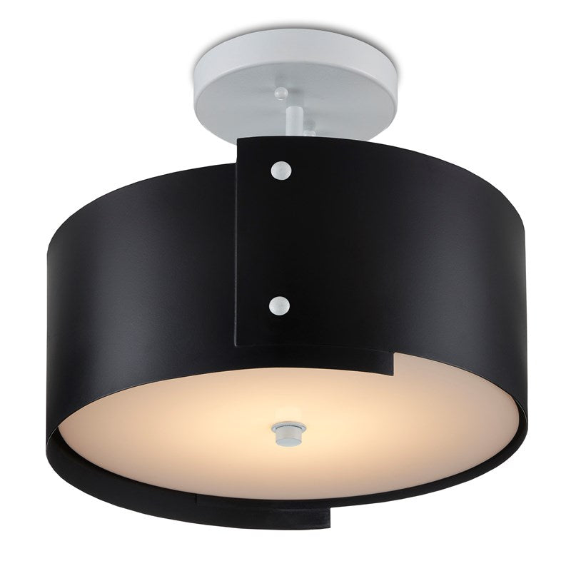 Currey And Company Ritsu Black Semi Flush