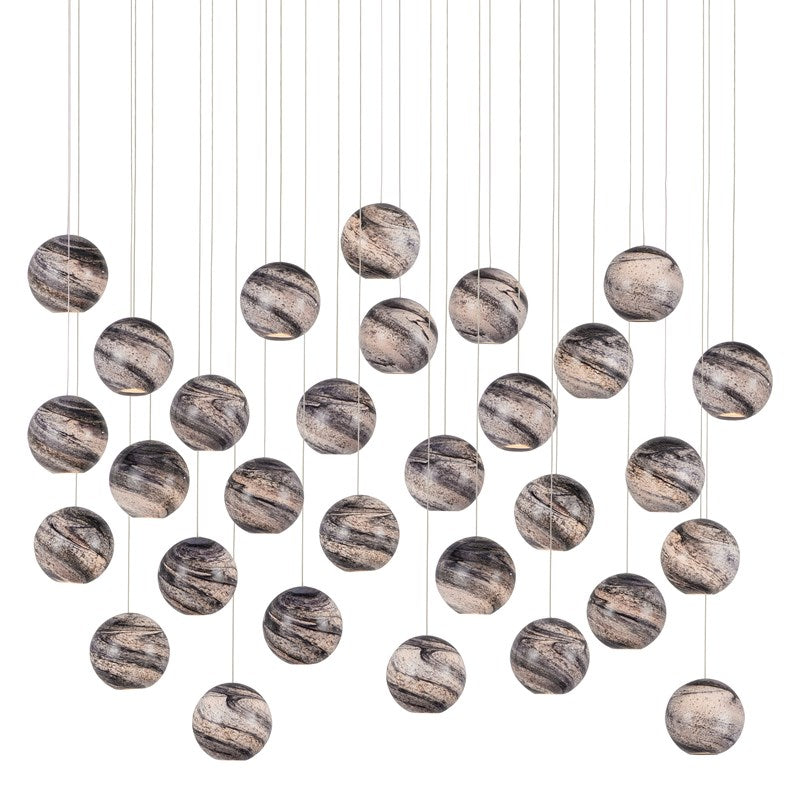 Currey And Company Palatino 30 Light Multi Drop Pendant
