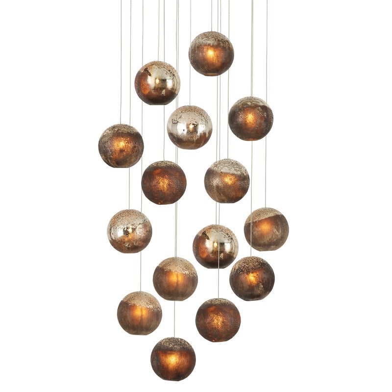 Currey And Company Pathos Round 15 Light Multi Drop Pendant