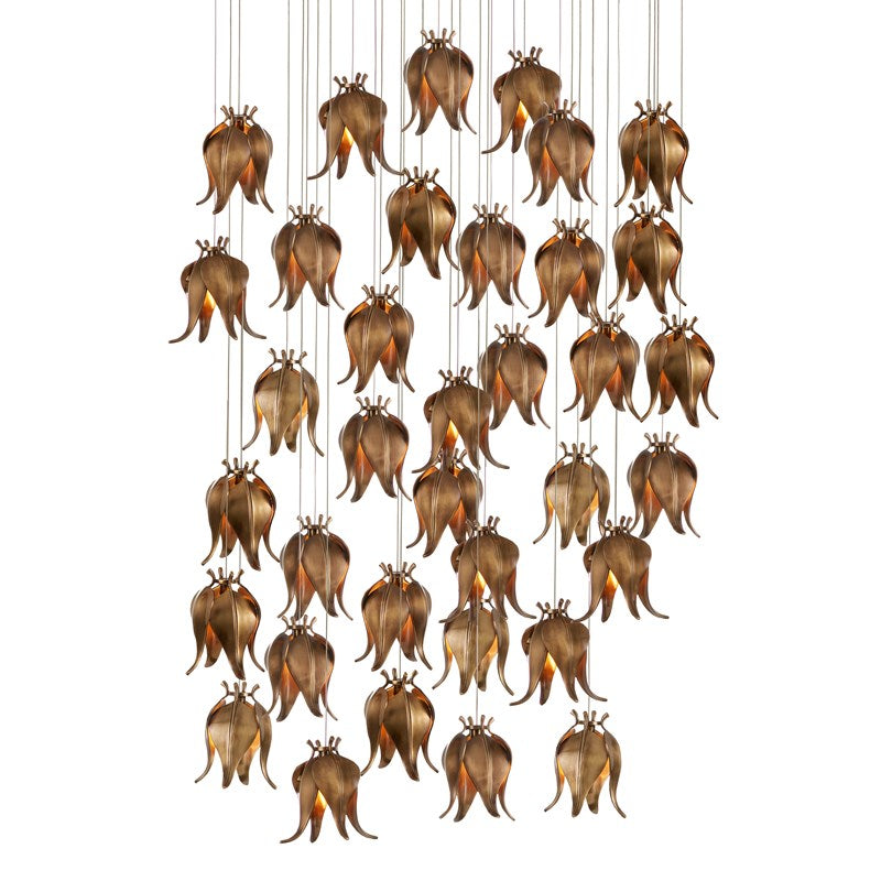 Currey And Company Iota 36 Light Multi Drop Pendant