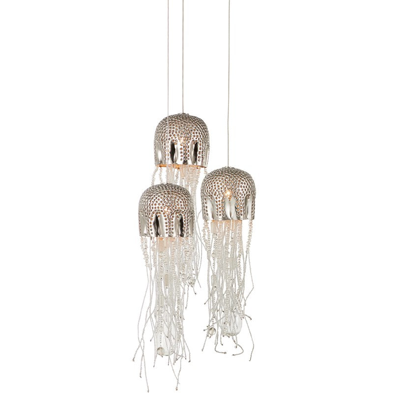 Currey And Company Medusa 3 Light Multi Drop Pendant
