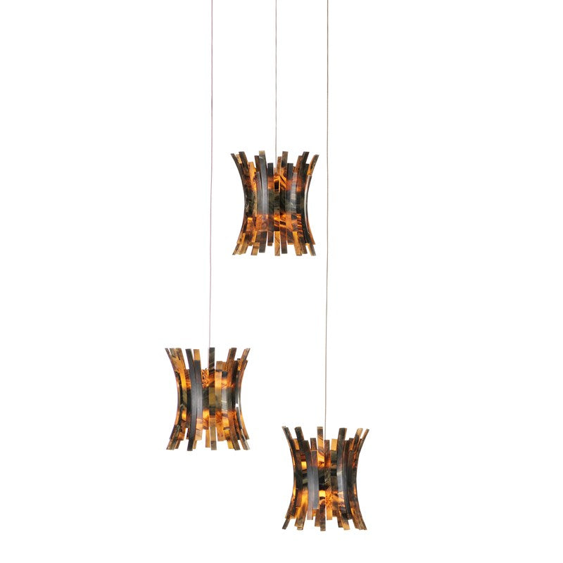 Currey And Company Alsop 3 Light Multi Drop Pendant