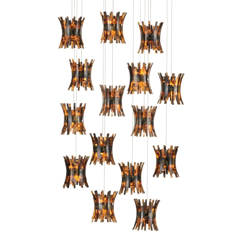 Currey And Company Alsop Round 15 Light Multi Drop Pendant