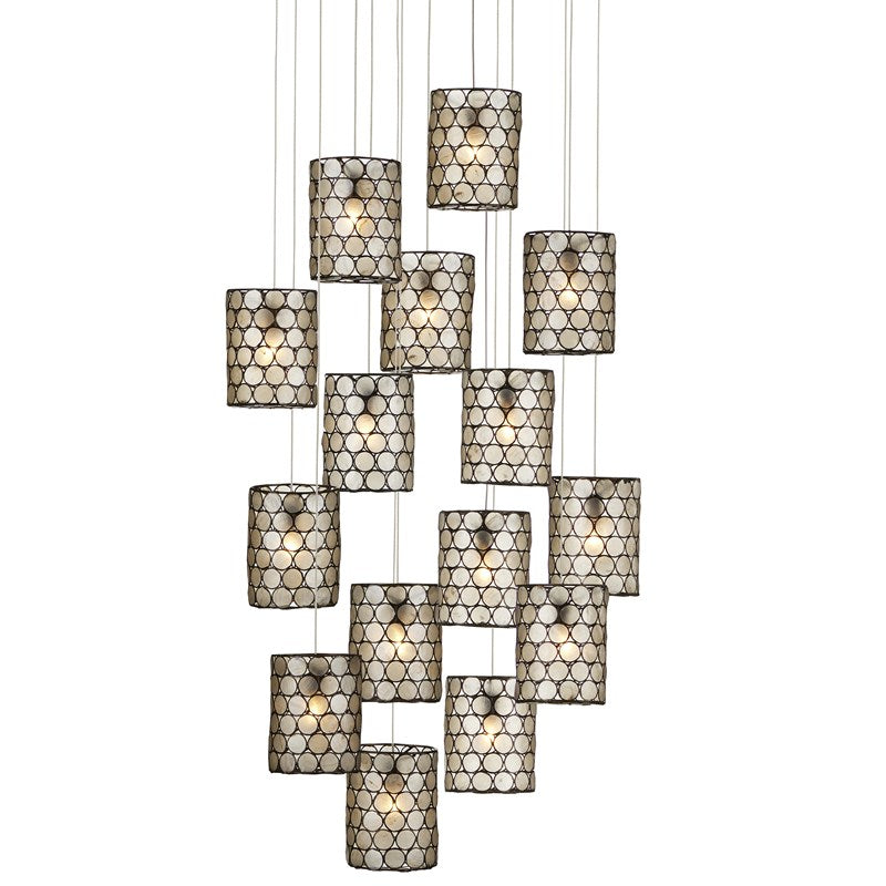 Currey And Company Regatta Round 15 Light Multi Drop Pendant