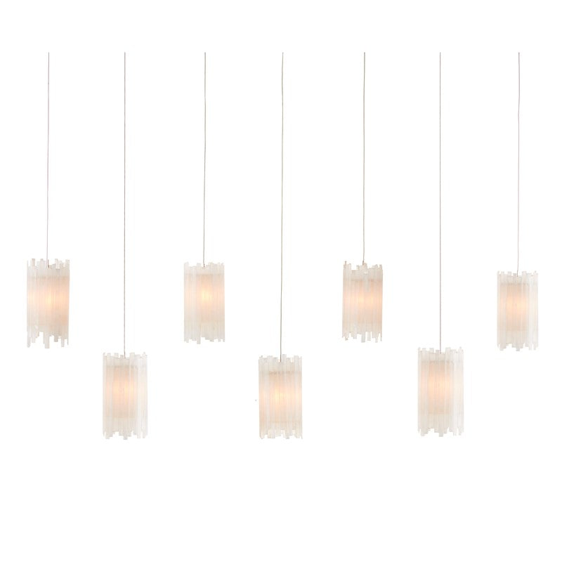 Currey And Company Escenia Rectangular 7 Light Multi Drop Pendant