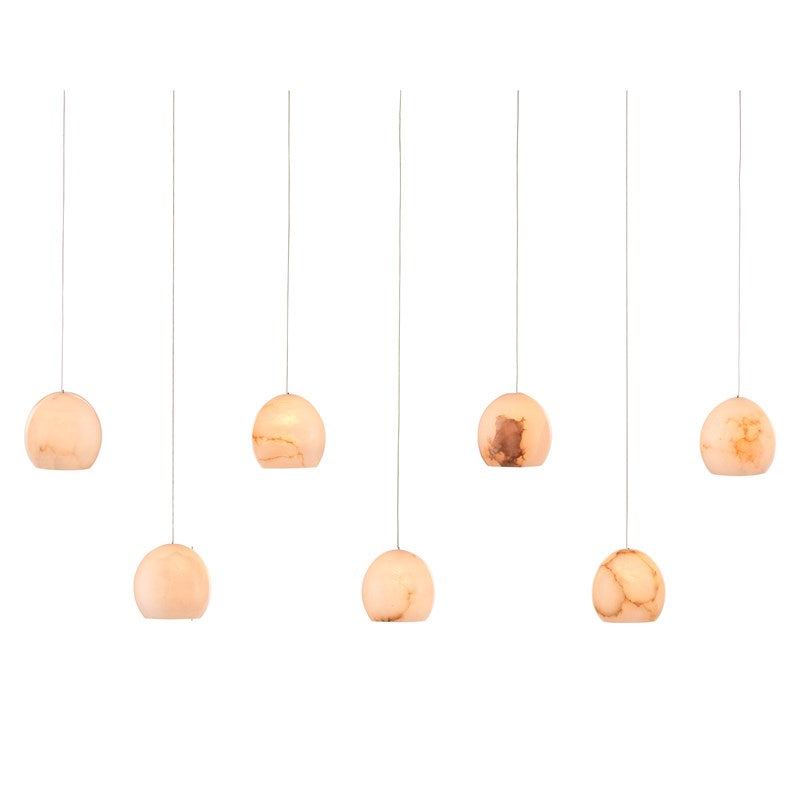 Currey And Company Lazio Rectangular 7 Light Multi Drop Pendant