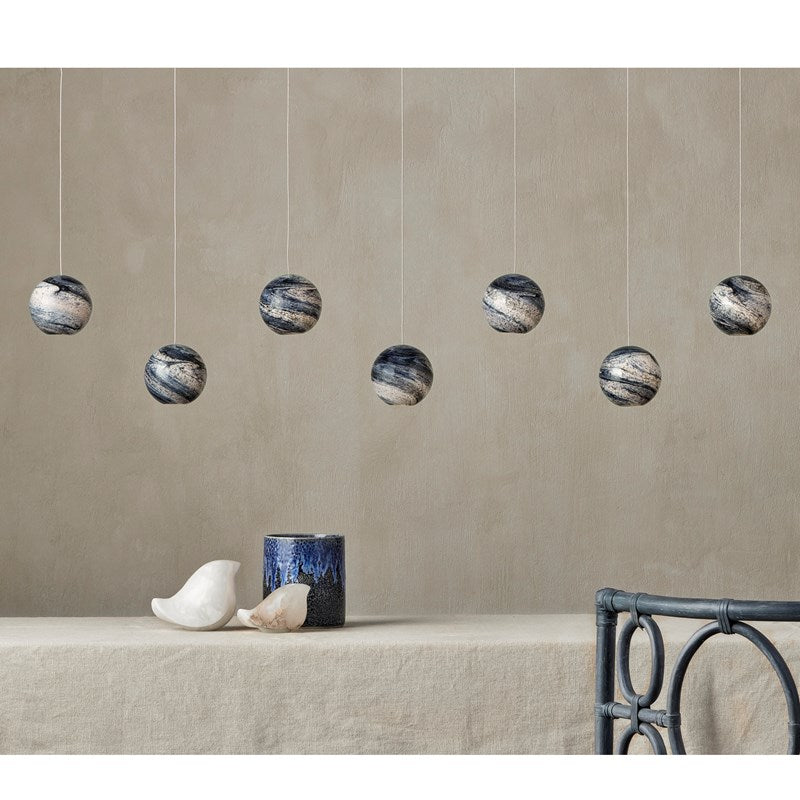 Currey And Company Palatino Rectangular 7 Light Multi Drop Pendant