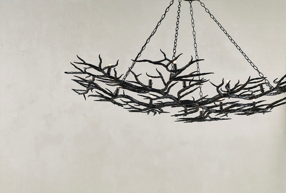 Currey & Company Rainforest Bronze Chandelier