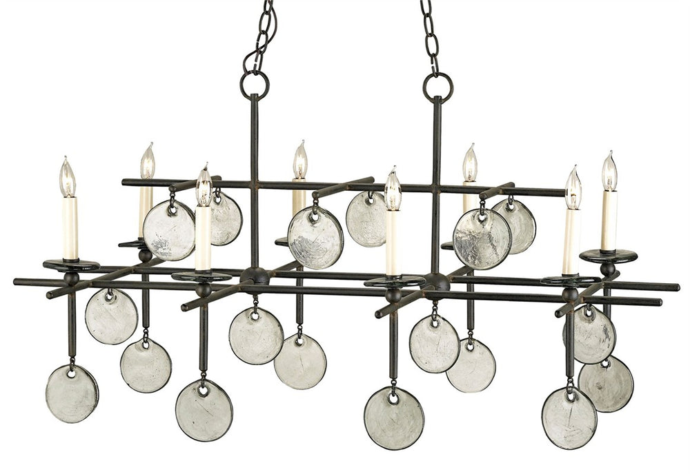 Currey and Company - Sethos Black Rectangular Chandelier