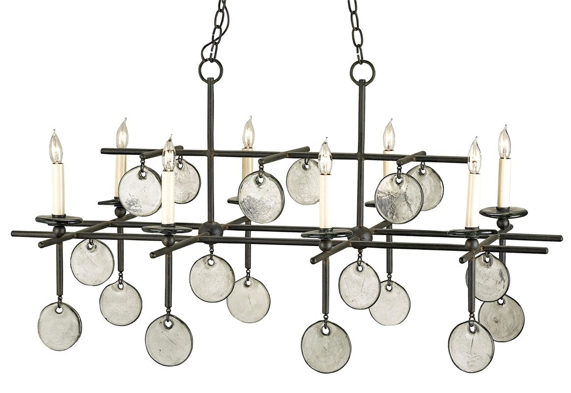 Currey and Company - Sethos Black Rectangular Chandelier