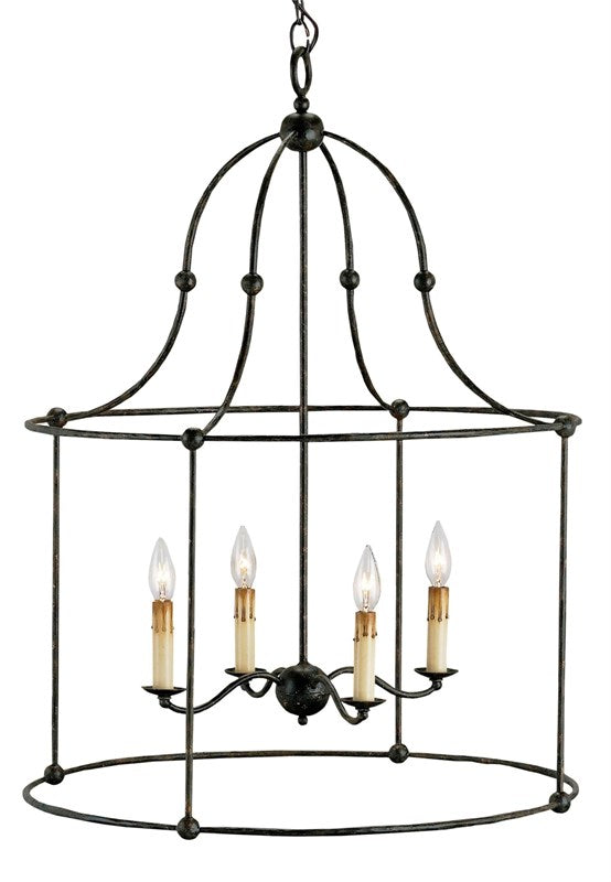 Currey & Company Fitzjames Black Large Lantern