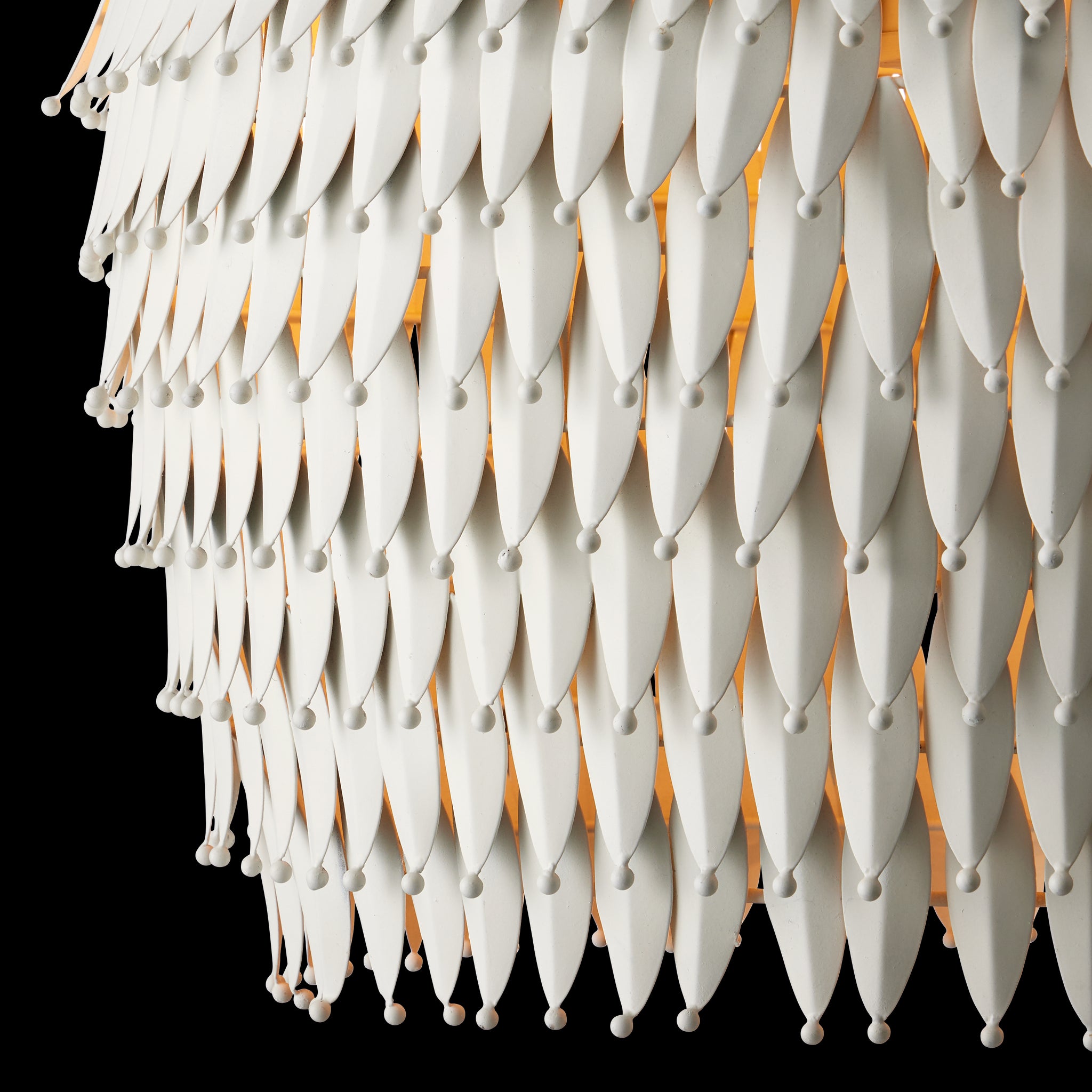 Currey & Company Overlay 24" White 3 Light Pendant