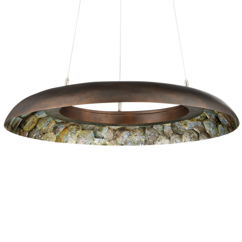 Currey & Company Tairagai 32.25" Shell 1 Light Led Chandelier