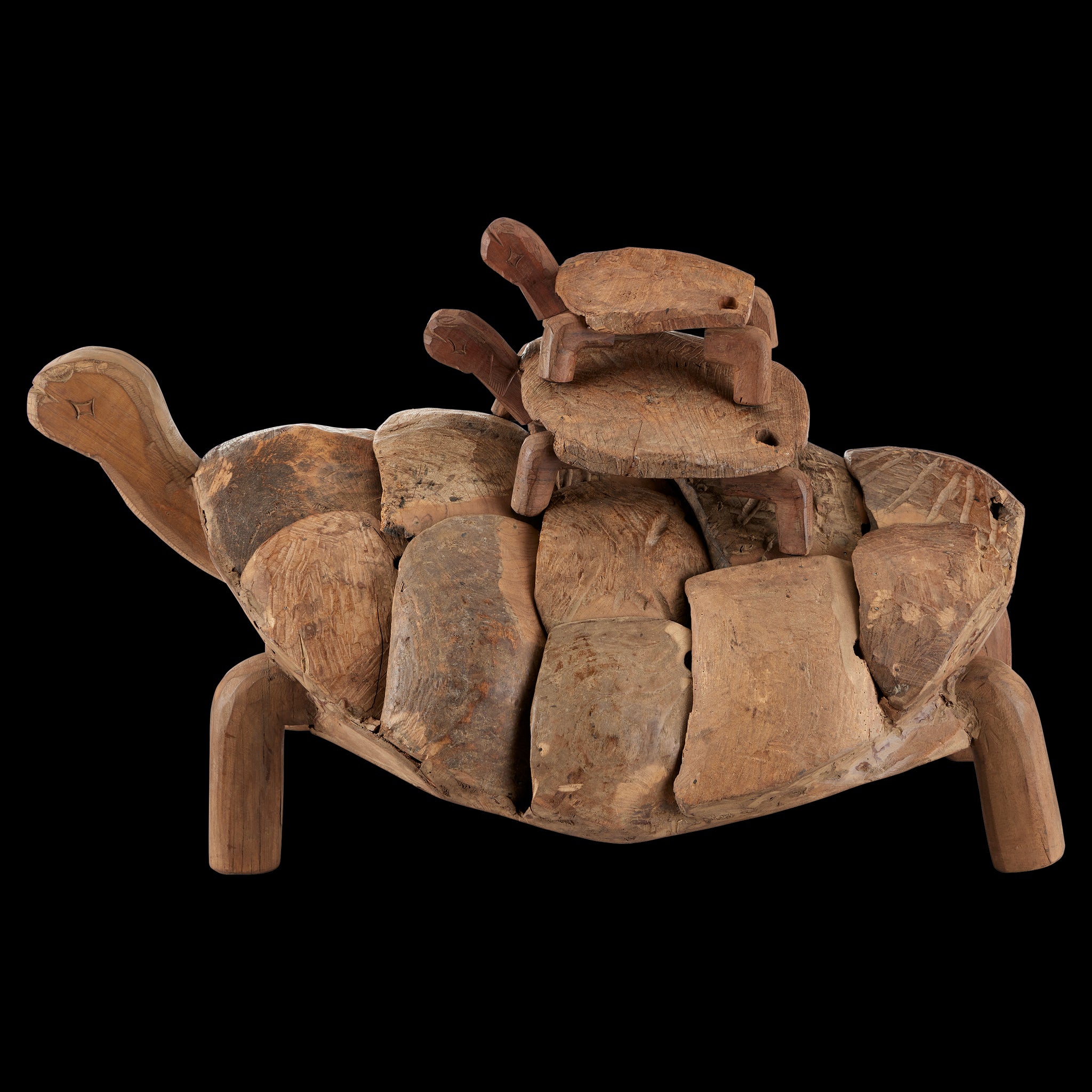 Currey & Company Turtle Set Of 3 Wooden Turtles