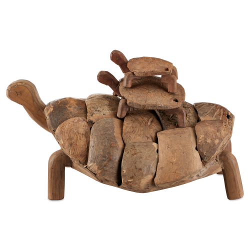 Currey & Company Turtle Set Of 3 Wooden Turtles