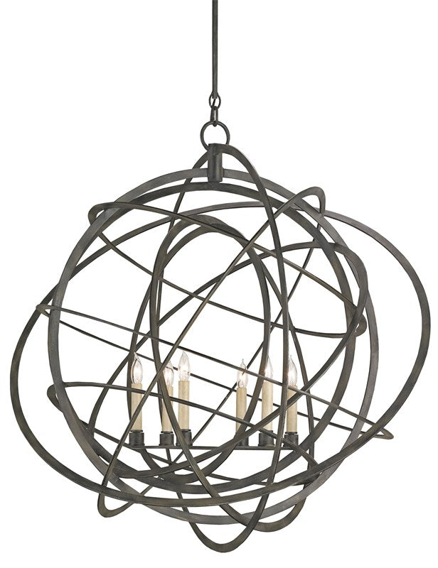 Currey and Company - Genesis Black Orb Chandelier