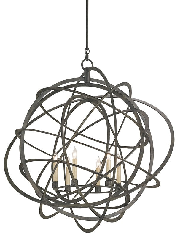 Currey and Company - Genesis Black Orb Chandelier